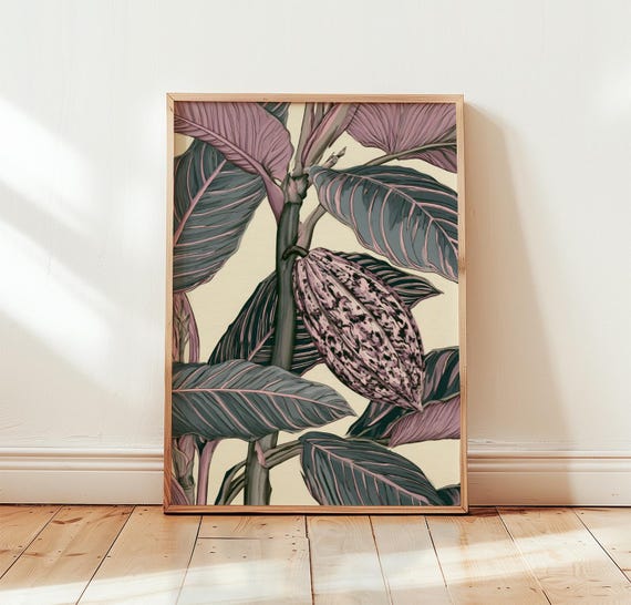 Cacao Botanical Vintage Kitchen Art Print