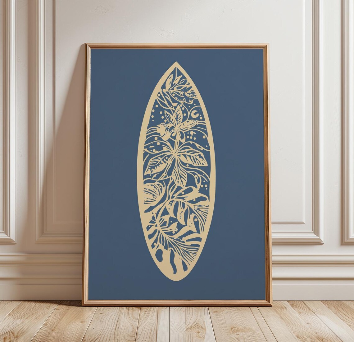 Surfboard Poster Print, Coastal Surf Wall Art