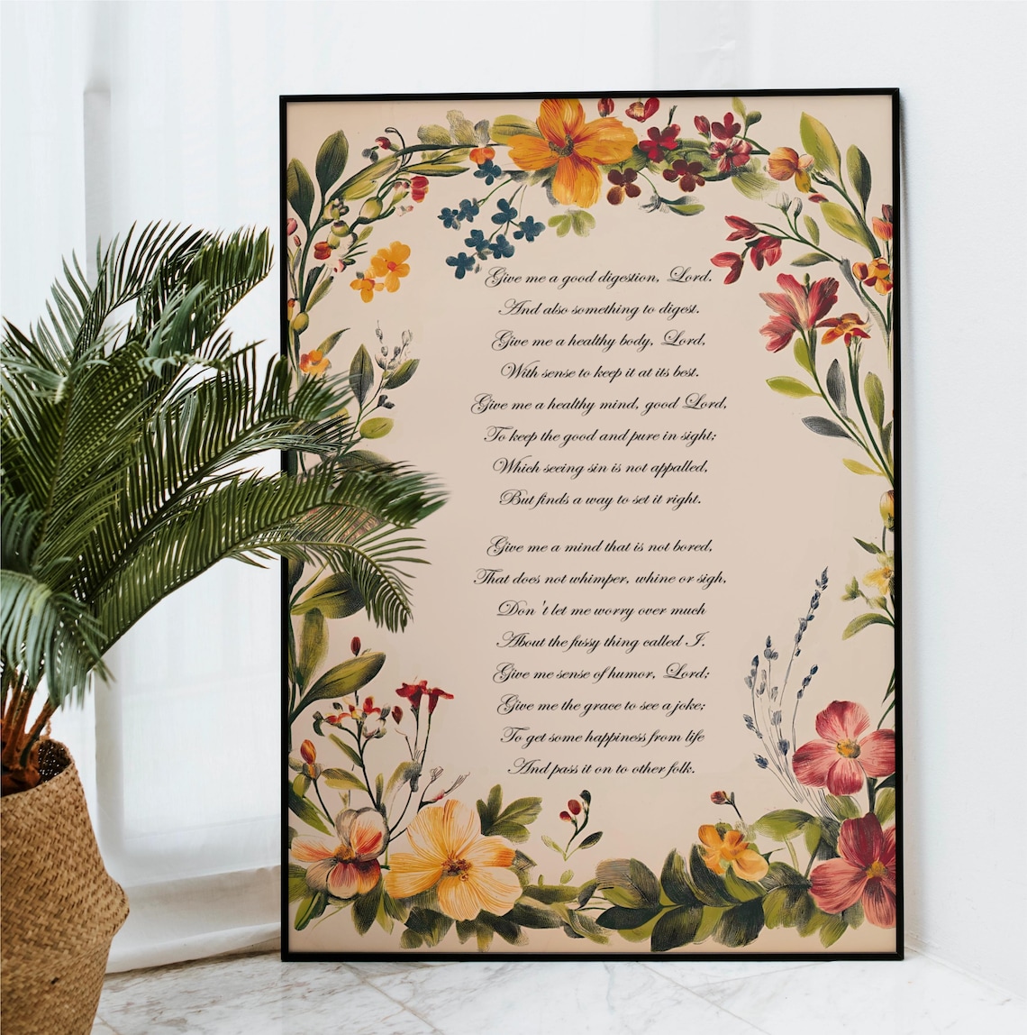A Prayer Found In Chester Cathedral, Poem Poster