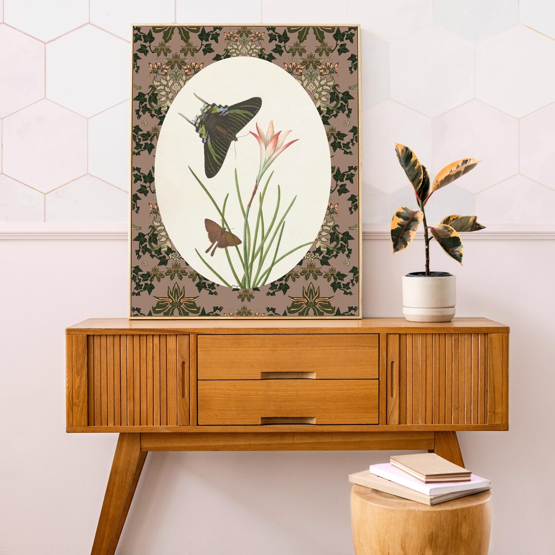 Vintage Butterflies Poster, Bohemian Print - Image 3