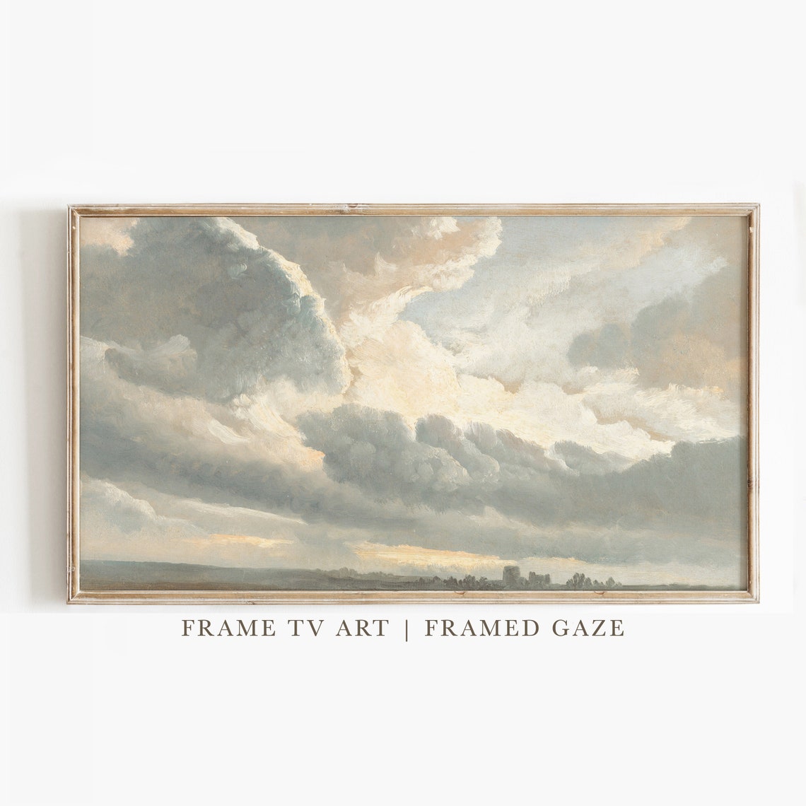 Clouds Vintage Painting Art Print