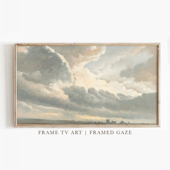 Clouds Vintage Painting Art Print