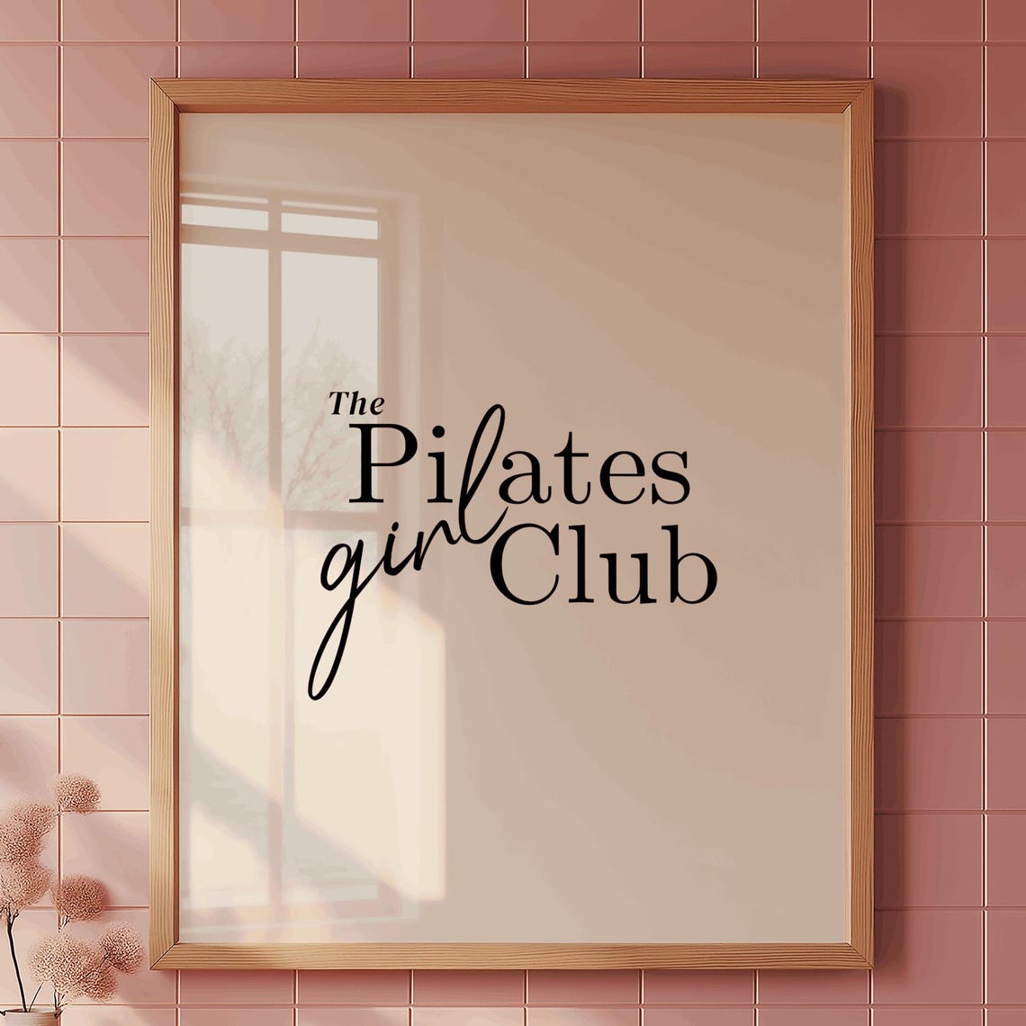 Pilates Girl Club Wall Art Pilates Studio Decor Gym Workout Quote Poster Exercise Barre Sign Fitness Girl Squad Room Decor Gift Print