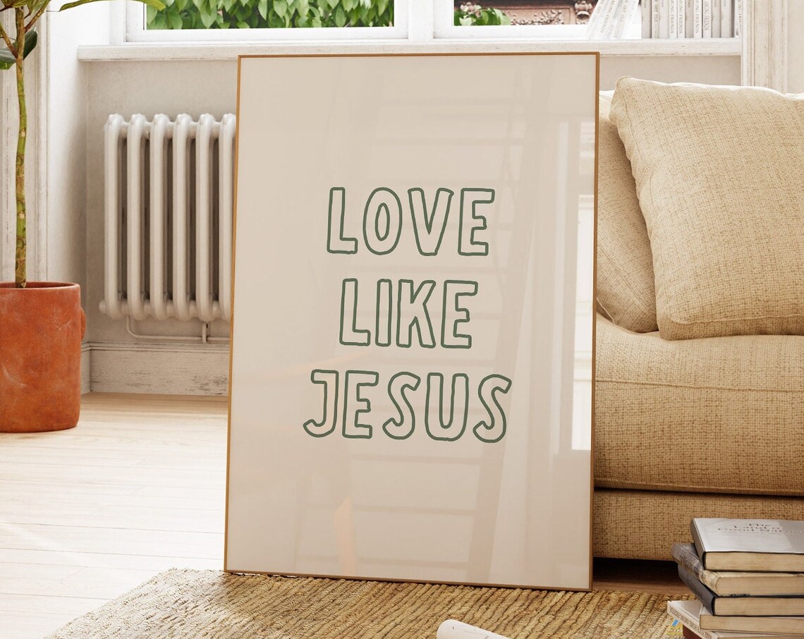 Love Like Jesus Minimalist Typography Art Print