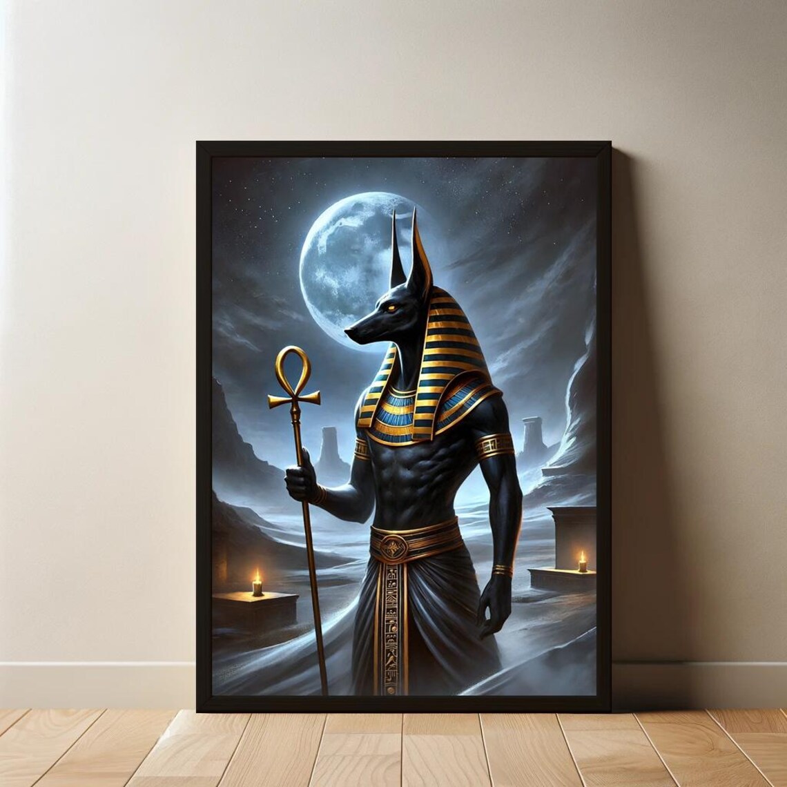 Anubis Egyptian Mythology Art Print, Home Decor - Image 2