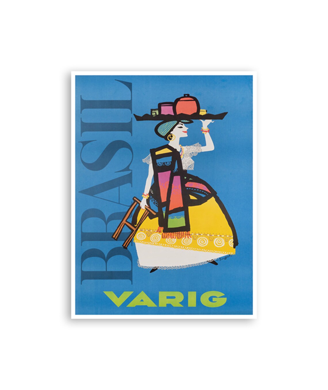 Brazil Travel Poster Art Print, Vintage Style