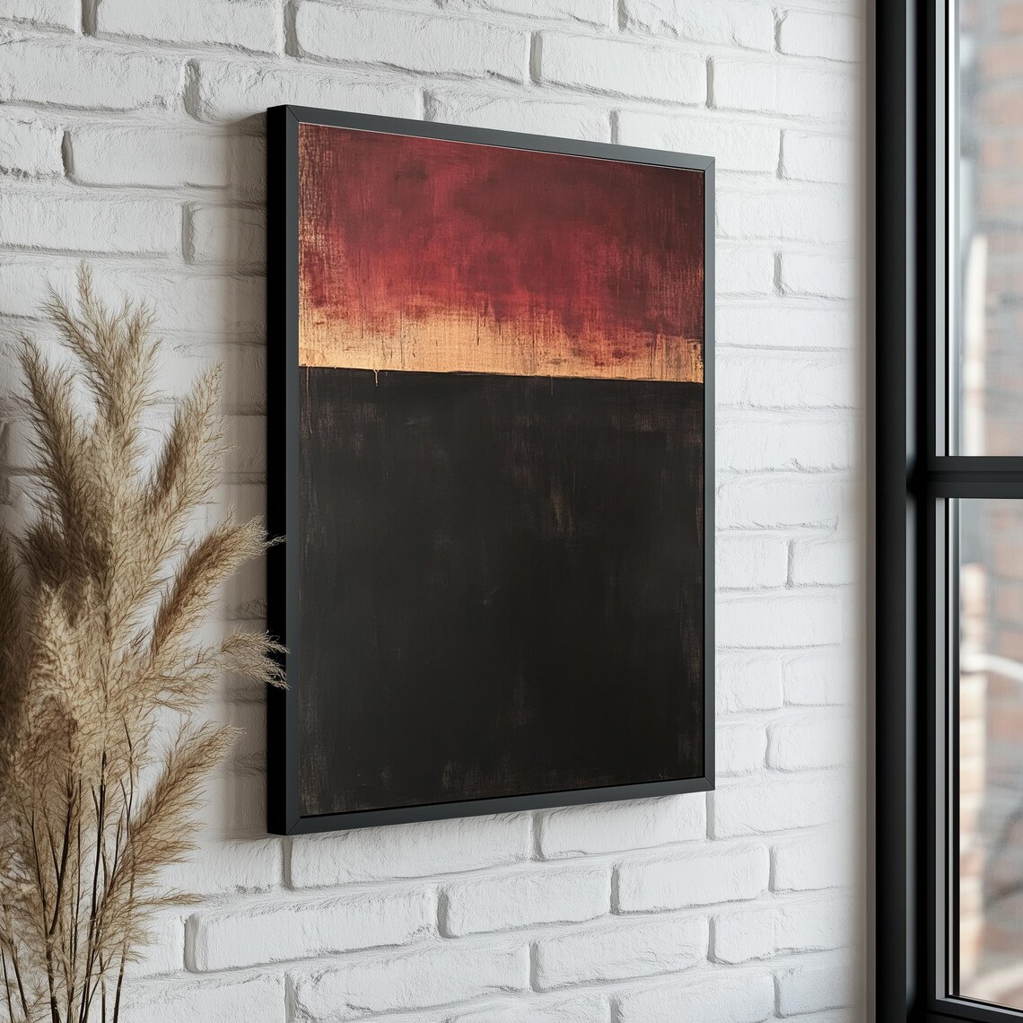 Mark Rothko Style Abstract Painting, Minimalist Art
