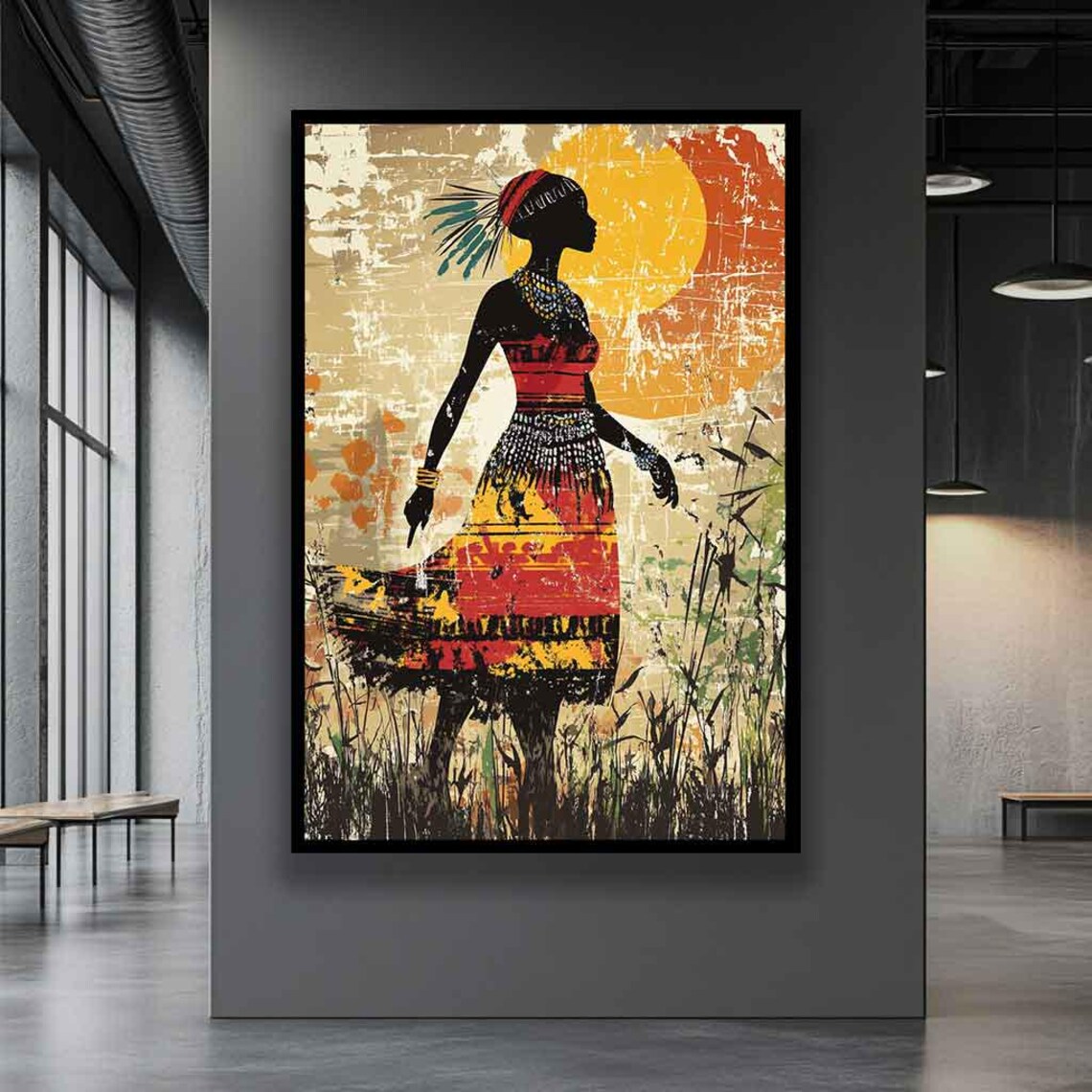Ethnic Art African Women Wall Art African Tribal Woman Portrait Wall Art Ethnic Women Wall Art Unique Gift - Image 2