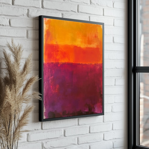 Mark Rothko Orange Purple Mark Rothko Reproduction Abstract Wall Art Modern Art Poster Expressionism Painting Art Decor Museum Art