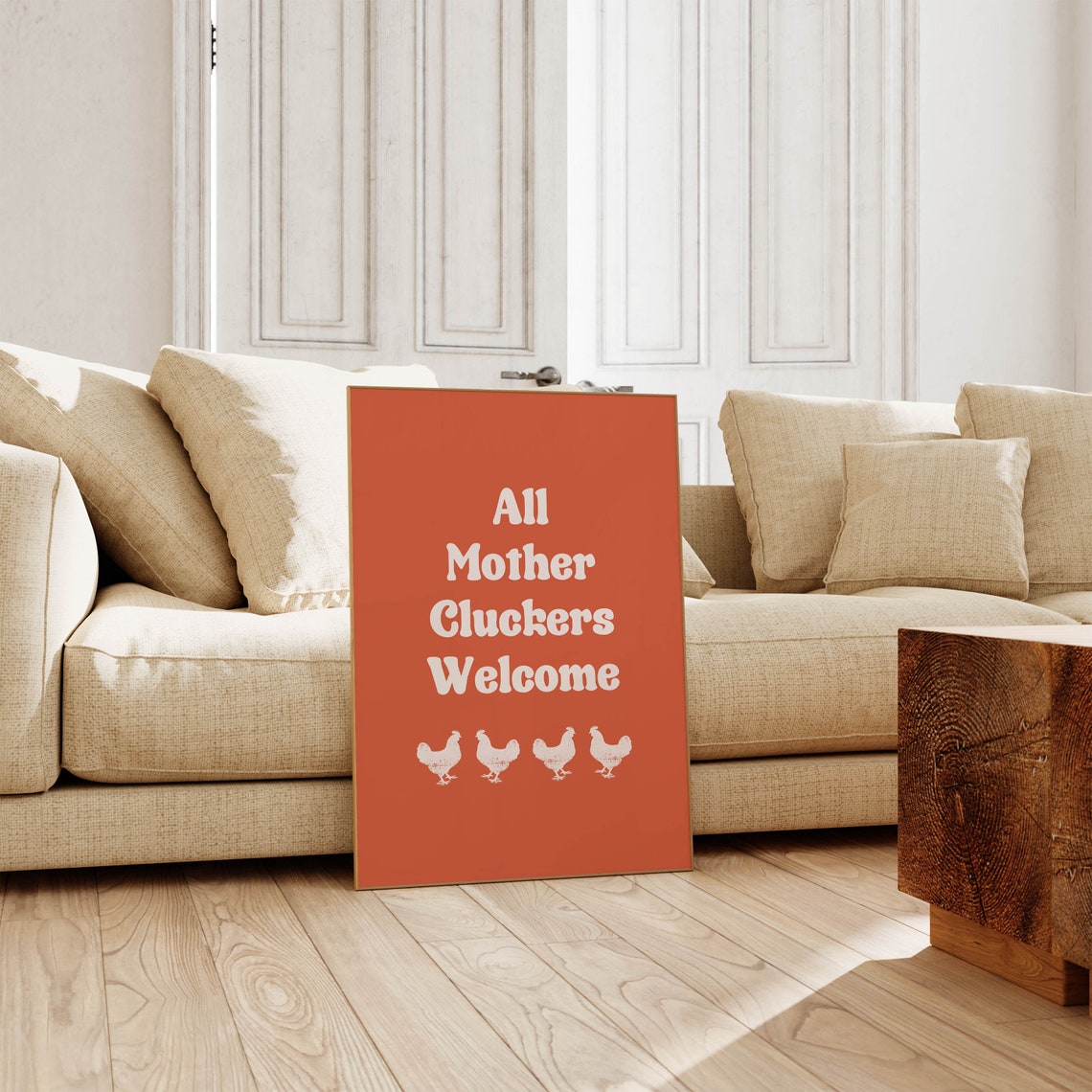 All Mother Cluckers Welcome Funny Chicken Kitchen Farm Sign Poster - Image 6
