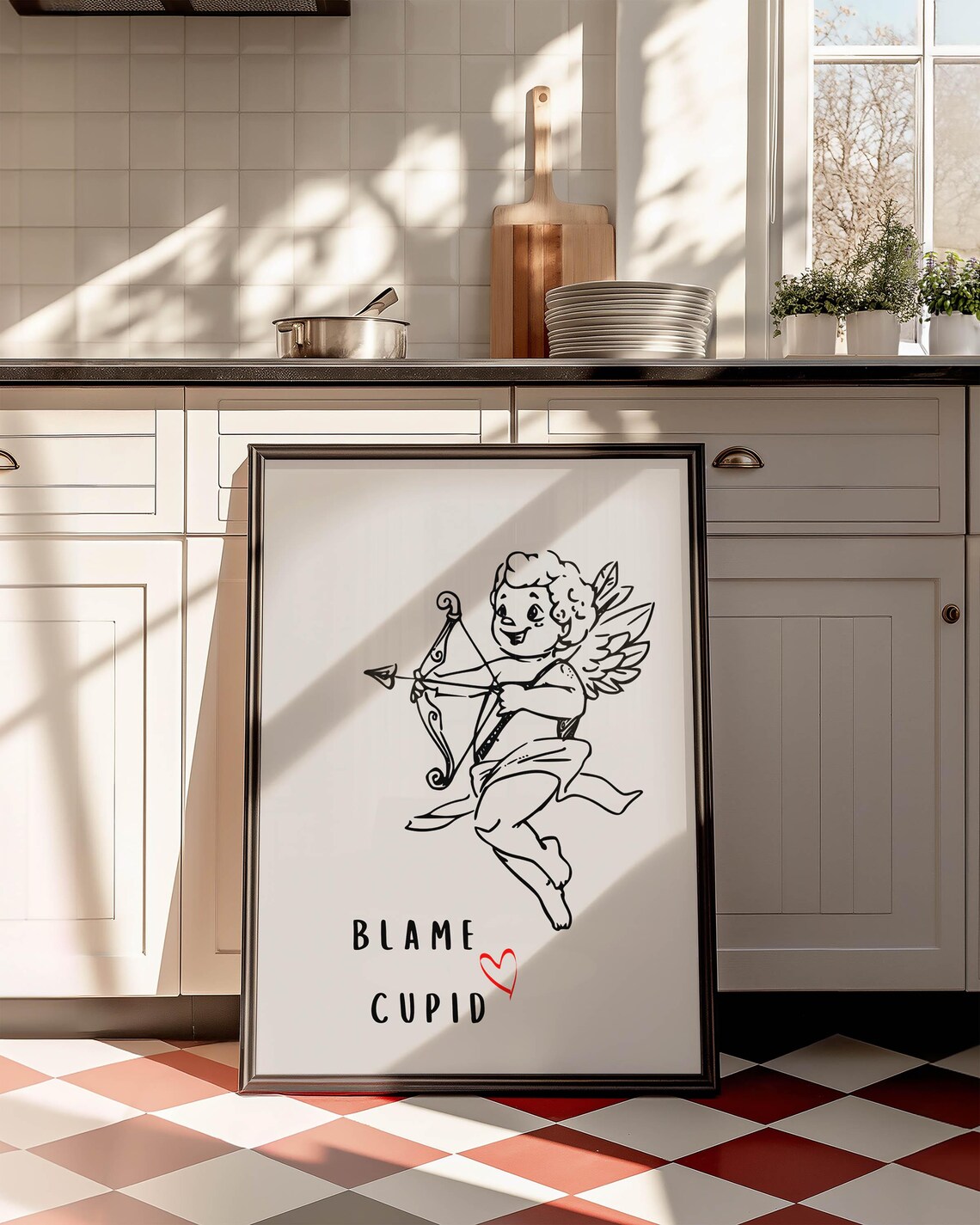 Valentine Cupid Romantic Funny Wall Art Print - Image 3