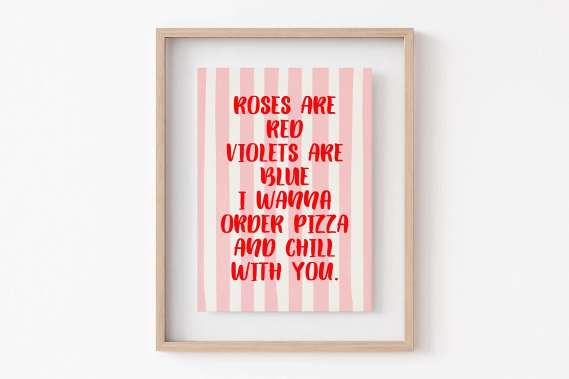 Valentines Day Decor Cute Valentines Day Wall Art Lover Gift Pink Wall Art Valentine Gift Love Art - Image 5