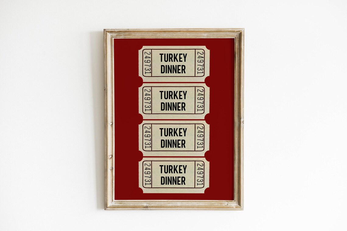Thanksgiving Turkey Dinner Autumn Wall Art Print - Image 3