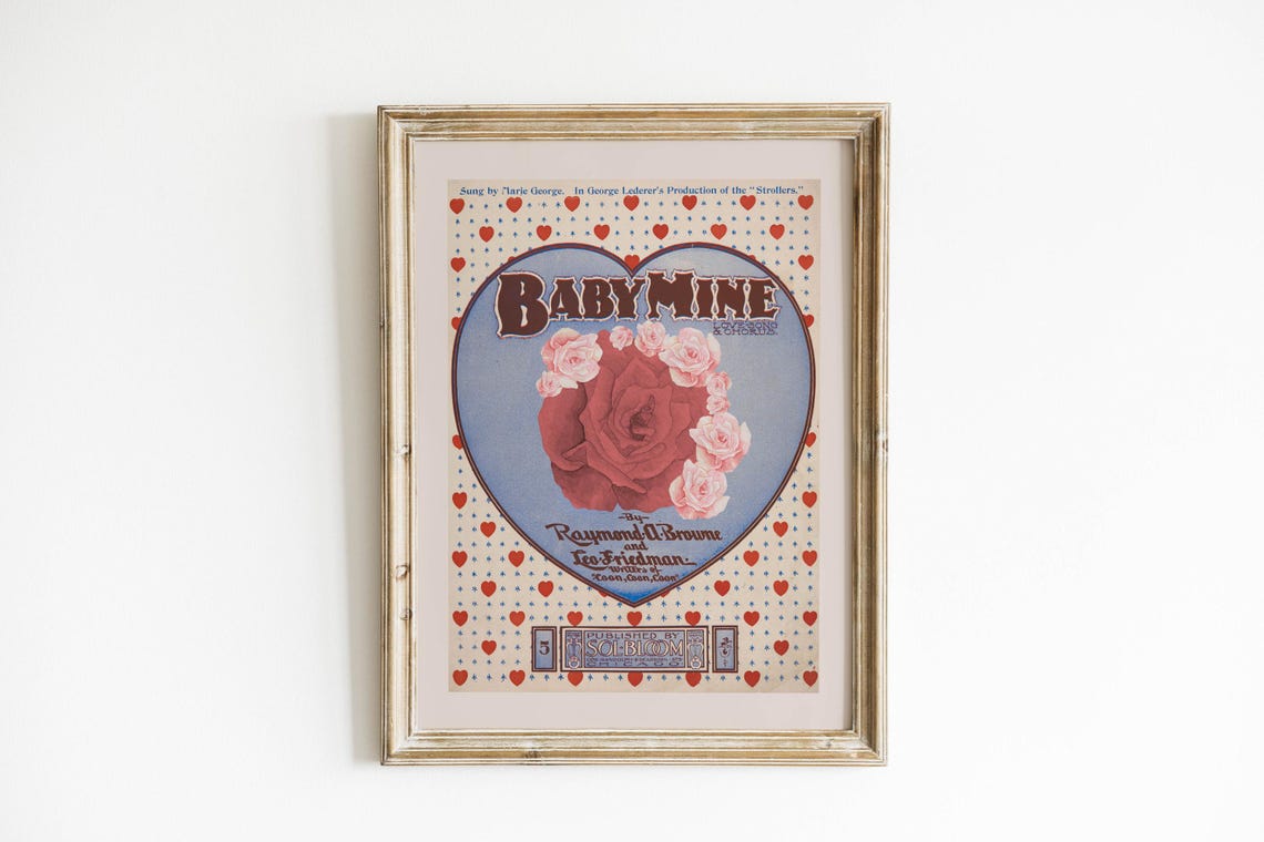 Valentine Sheet Music Bundle 8 Antique Love Song Covers Art Poster - Image 4