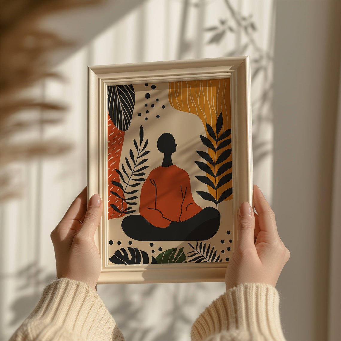 Matisse Inspired Boho Yoga Meditation Abstract Zen Figure Poster - Image 2