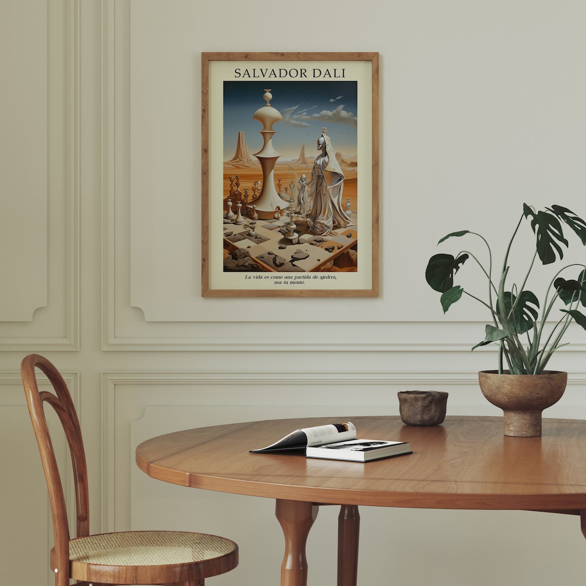 Salvador Dali Life Is Chess Surreal Art Print - Image 2