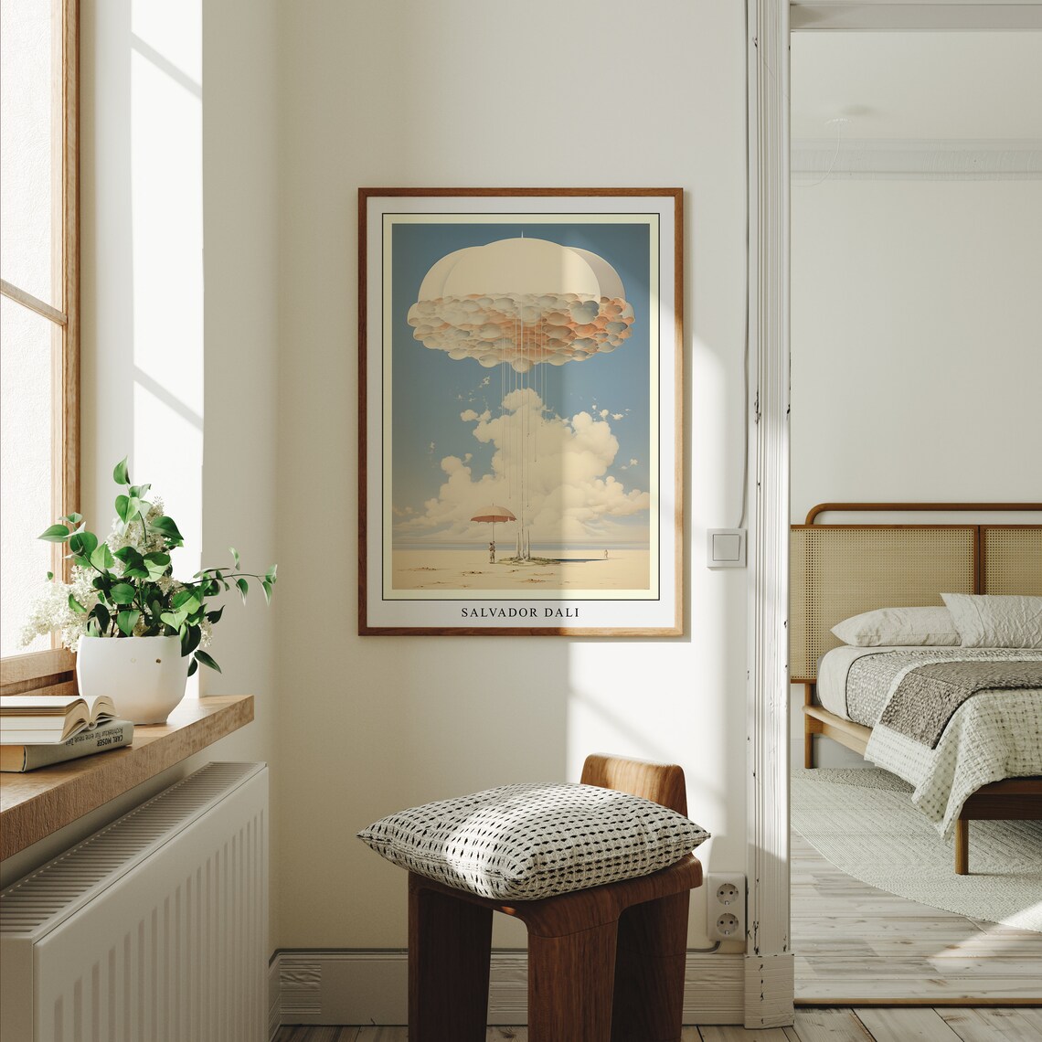 Salvador Dali Cloud Surreal Art Print, Indigo Blue - Image 2