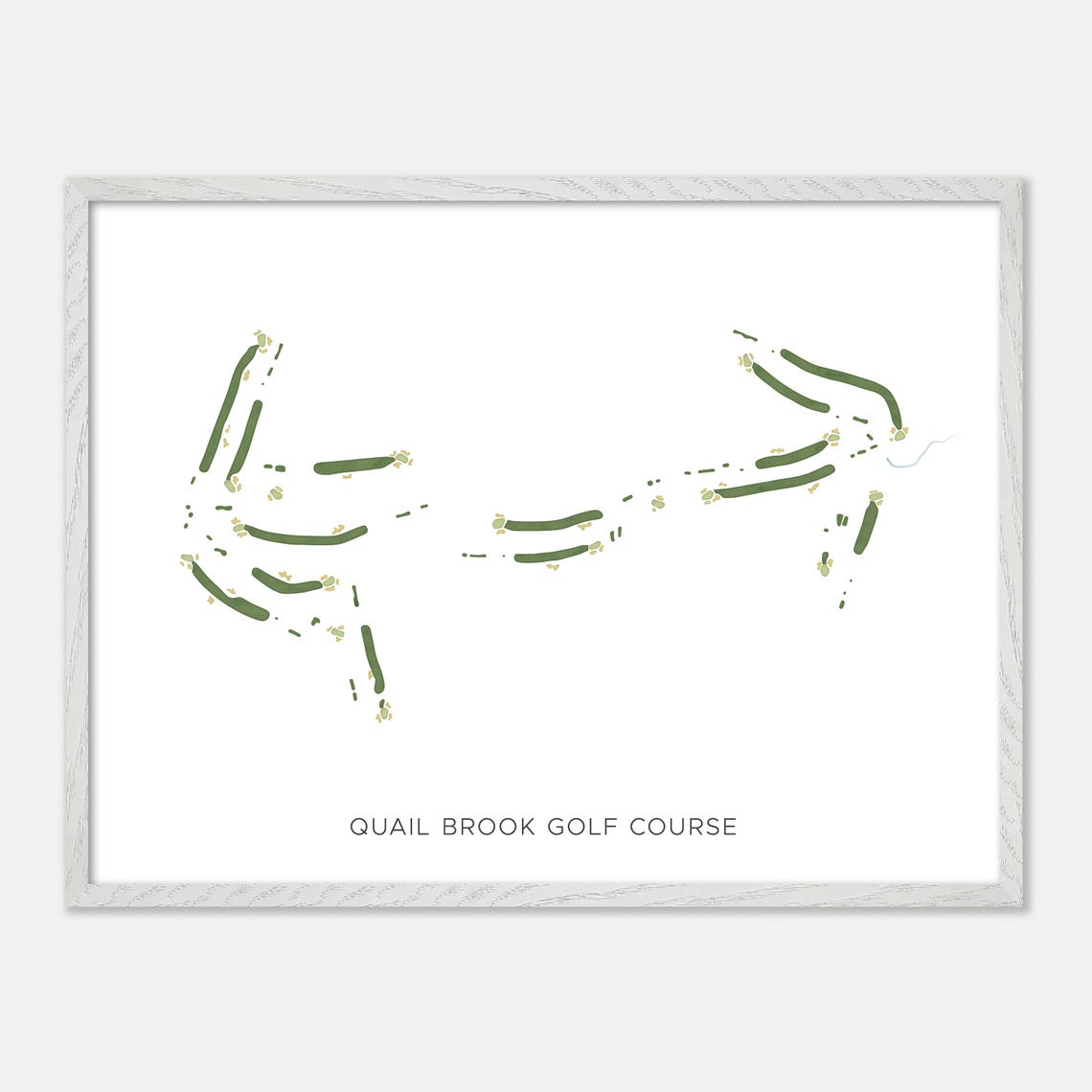 Quail Brook Golf Course Minimalist Green Fairways Map Art Poster - Image 4