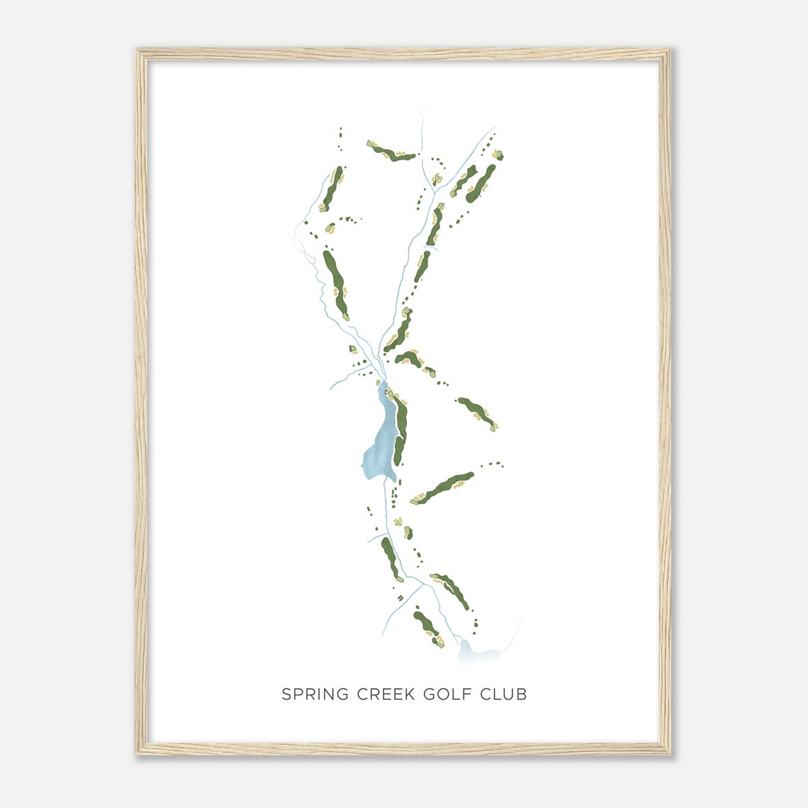 Spring Creek Golf Club Virginia Modern Watercolor Golf Course Poster - Image 2