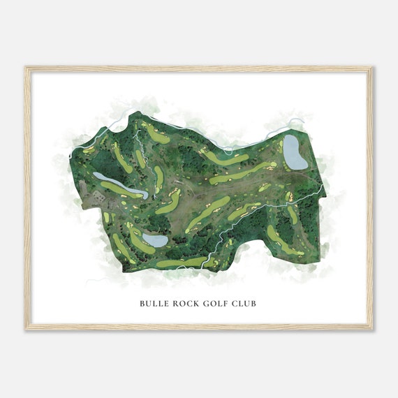 Bulle Rock Golf Club Maryland Watercolor Map Print