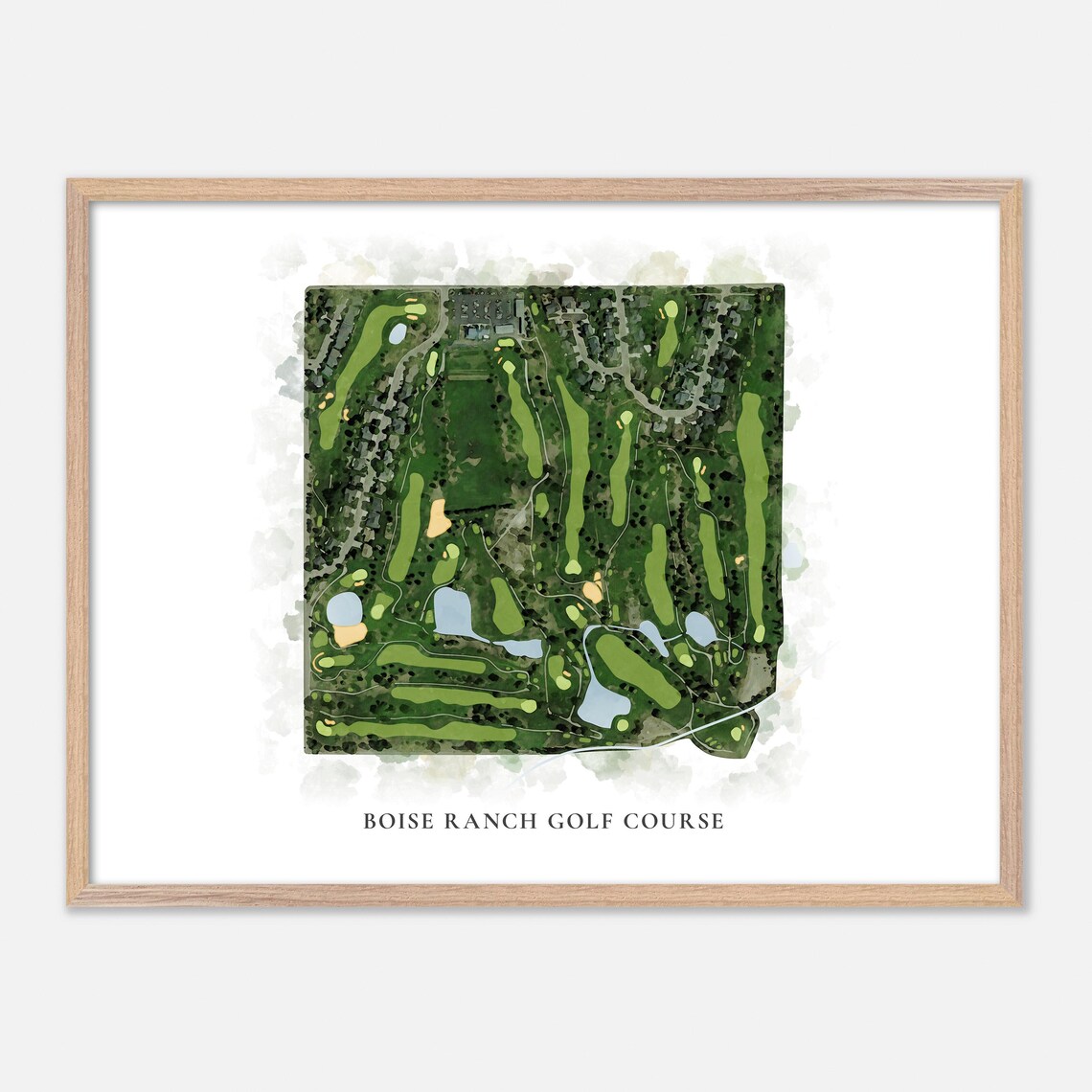 Boise Ranch Golf Course Watercolor Golf Map Golfer Gift Poster