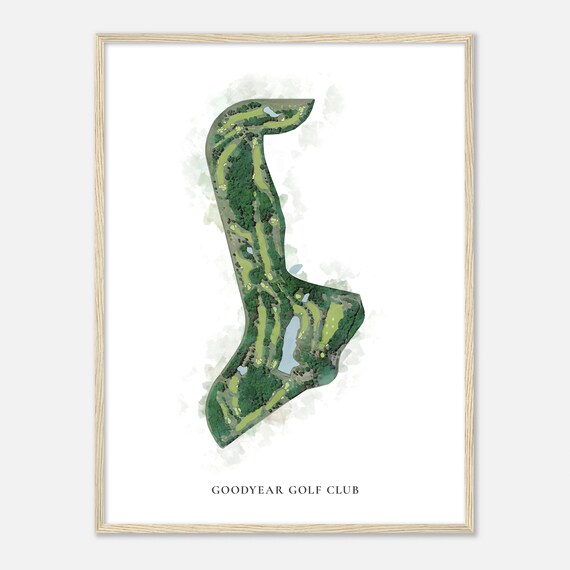 Goodyear Golf Club Classic Watercolor Golf Course Map Art Poster