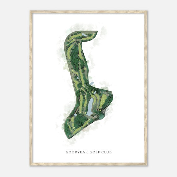 Goodyear Golf Club Virginia Classic Watercolor Map Golfer Gift Golf Wall Art Golf Poster Print Course Layout