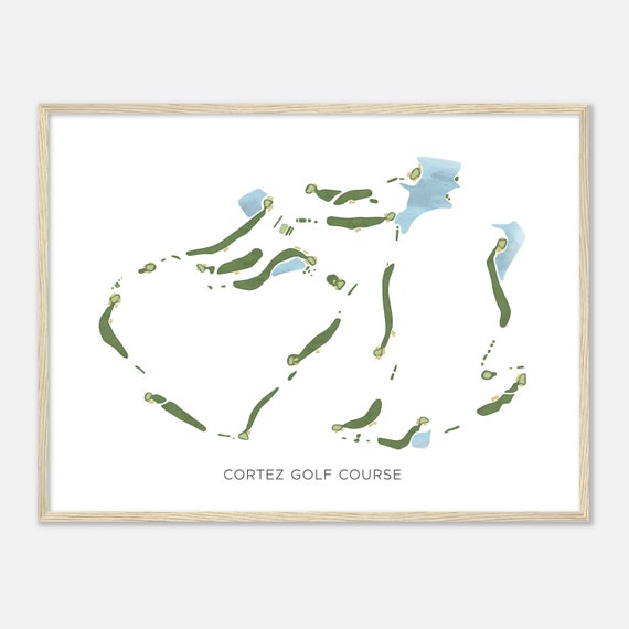 Cortez Golf Course Arkansas Modern Watercolor Map Golfer Gift Golf Wall Art Golf Poster Print Course Layout