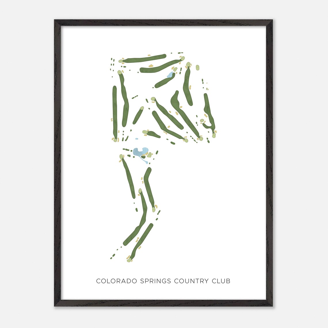 Colorado Springs Country Club Golf Course Watercolor Map Art Poster Gift - Image 3