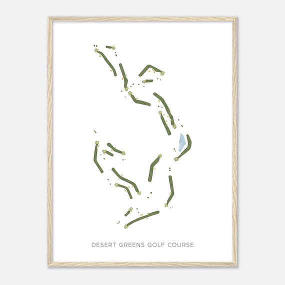 Desert Greens Golf Course New Mexico Modern Watercolor Map Golfer Gift Golf Wall Art Golf Poster Print Course Layout