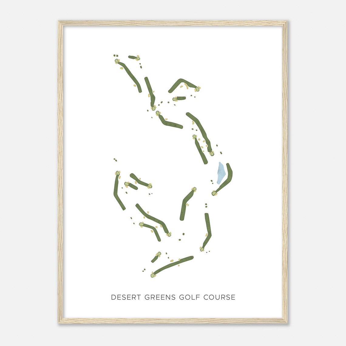 Desert Greens Golf Course New Mexico Modern Watercolor Map Golfer Gift Golf Wall Art Golf Poster Print Course Layout