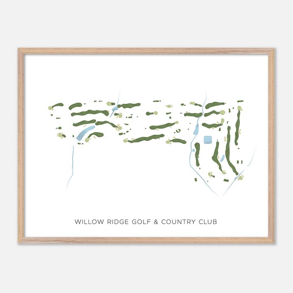 Willow Ridge Golf & Country Club Blenheim Canada Modern Watercolor Map Poster
