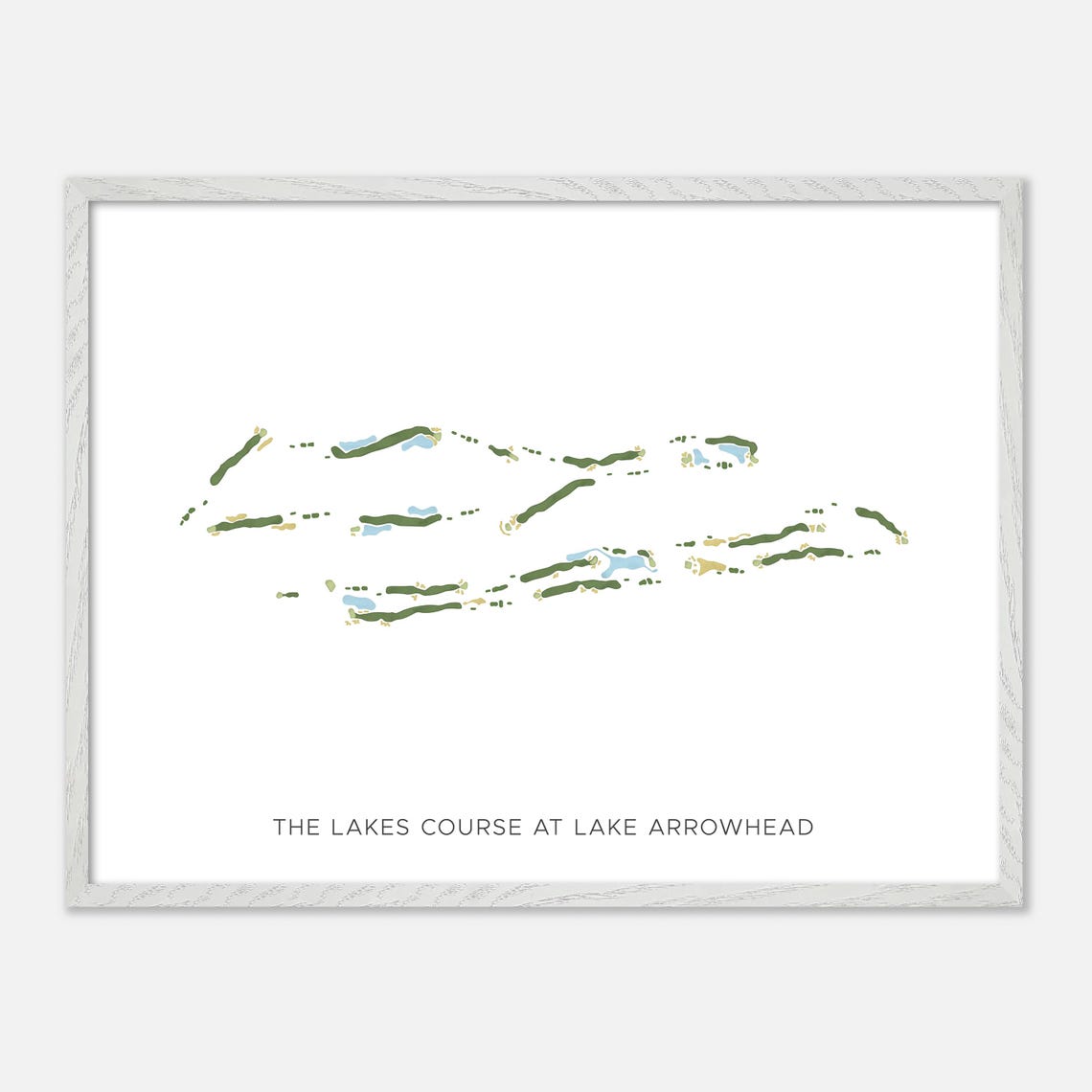 The Lakes Course at Lake Arrowhead Nekoosa Wisconsin Modern Map Poster - Image 4