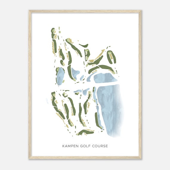 Kampen Golf Course Indiana Modern Watercolor Map Golfer Gift Golf Wall Art Golf Poster Print Course Layout