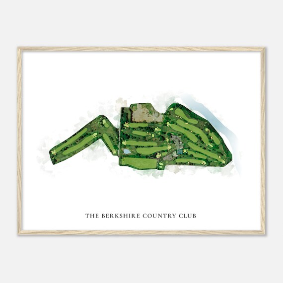 The Berkshire Country Club Pennsylvania Classic Watercolor Map Golfer Gift Golf Wall Art Golf Poster Print Course Layout