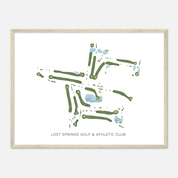 Lost Springs Golf Athletic Club Arkansas Modern Watercolor Poster