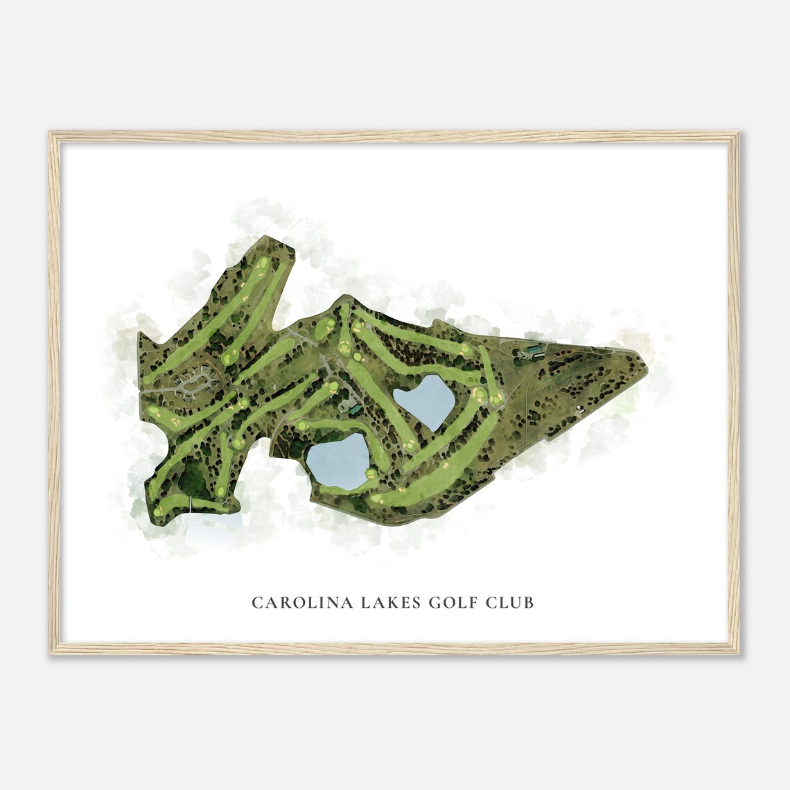 Carolina Lakes Golf Club South Carolina Classic Watercolor Map Poster - Image 2