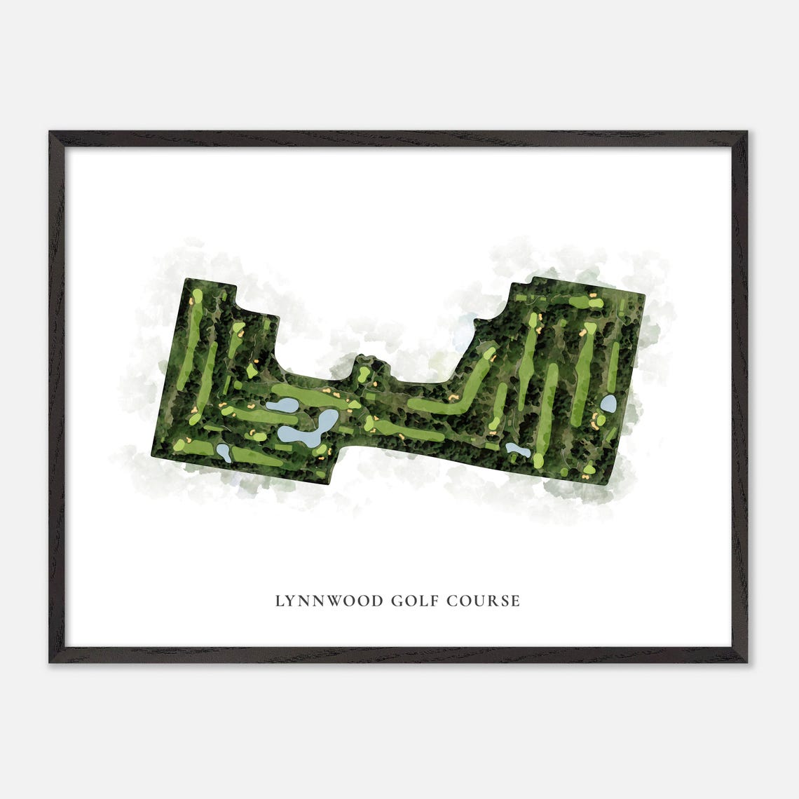 Lynnwood Golf Course Watercolor Map Art Washington Golfer Poster - Image 5
