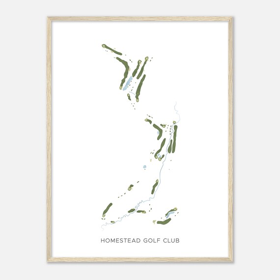 Homestead Golf Club Utah Modern Watercolor Map Golfer Gift Golf Wall Art Golf Poster Print Course Layout