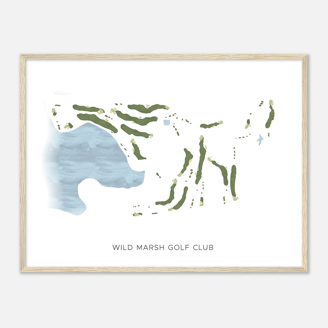 Wild Marsh Golf Club Minnesota Modern Watercolor Map Golfer Gift Golf Wall Art Golf Poster Print Course Layout - Image 2