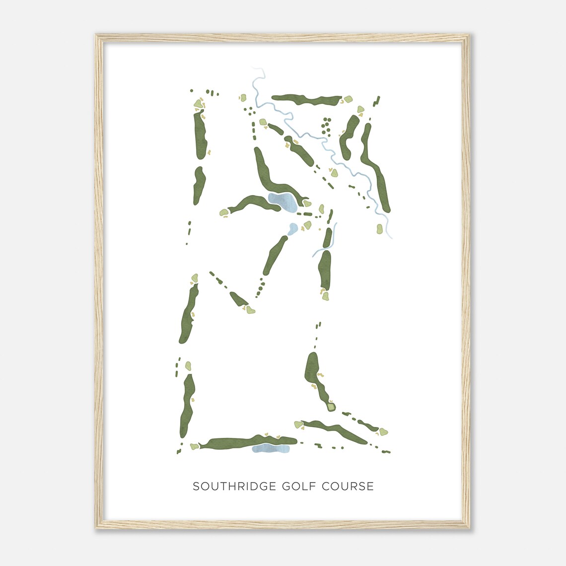 Southridge Golf Course Colorado Modern Watercolor Map Golfer Gift Golf Wall Art Golf Poster Print Course Layout - Image 2