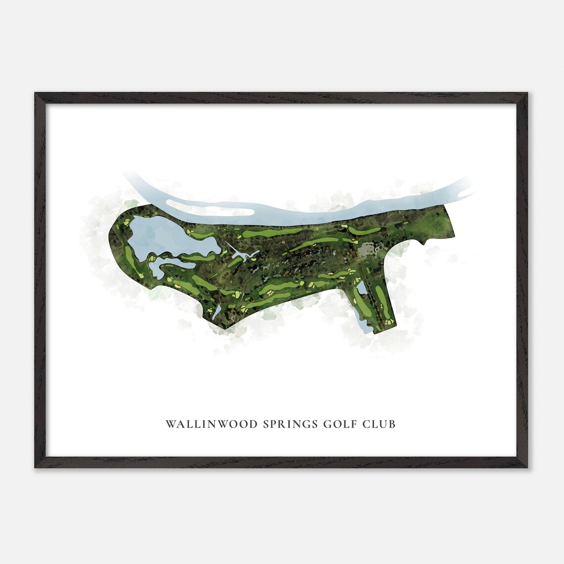 Wallinwood Springs Golf Club Jenison Michigan Classic Watercolor Poster - Image 5