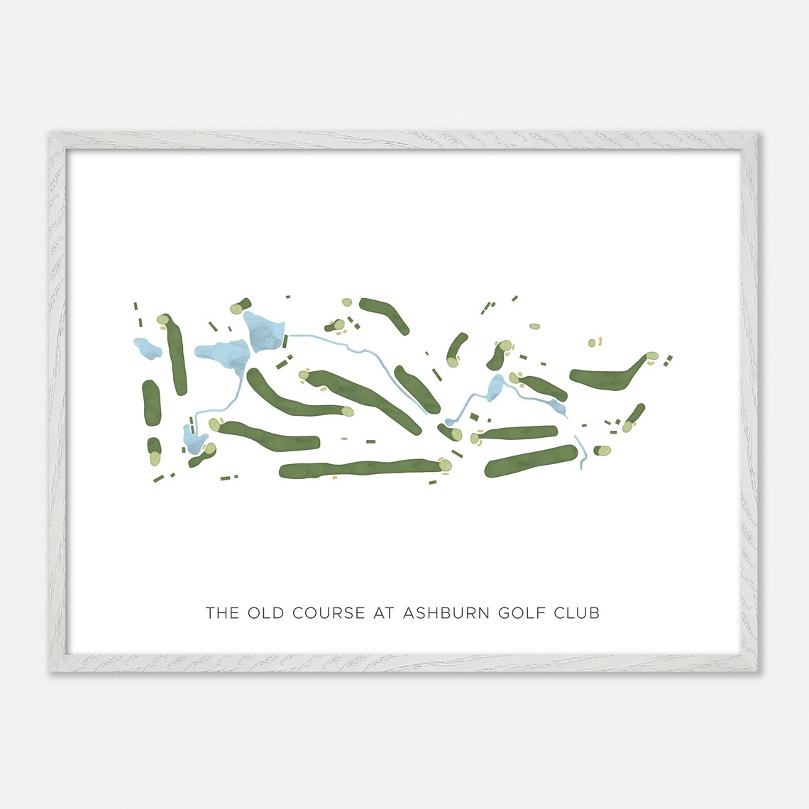 The Old Course at Ashburn Golf Club Halifax Canada Modern Watercolor Map Poster - Image 3