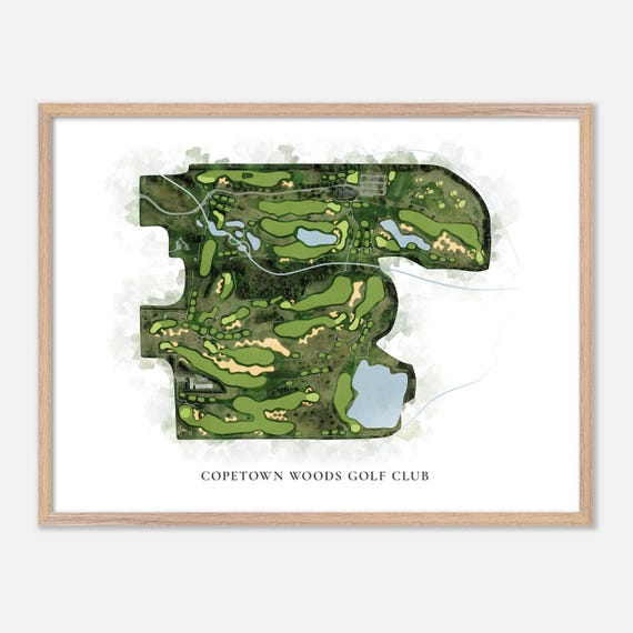 Copetown Woods Golf Club In Canada Classic Watercolor Map Golfer Gift Golf Wall Art Golf Poster Print Course Layout