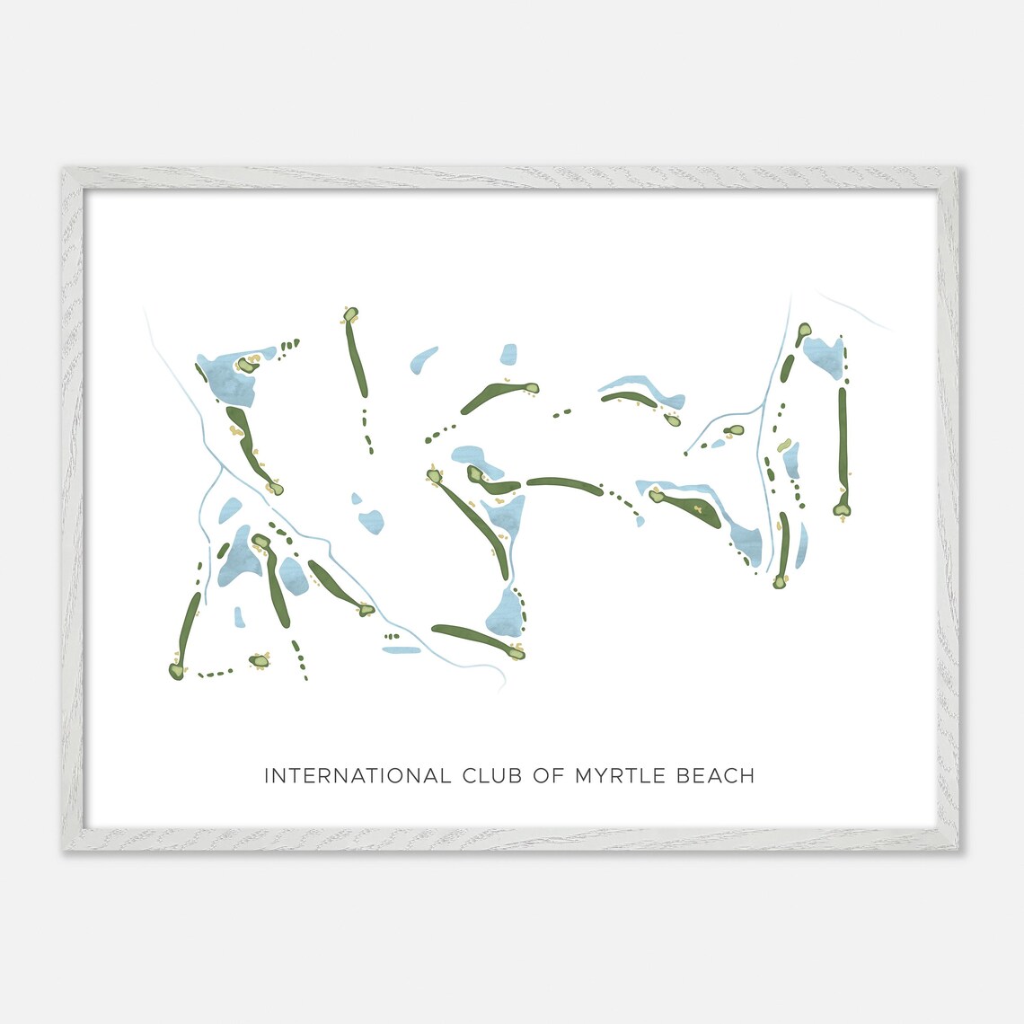International Club of Myrtle Beach Modern Watercolor Map Poster - Image 4