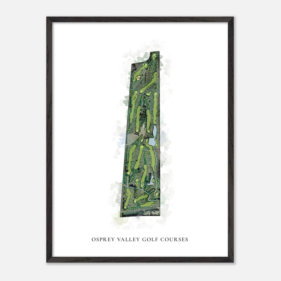 Osprey Valley Golf Courses Canada Classic Watercolor Course Map Poster - Image 2