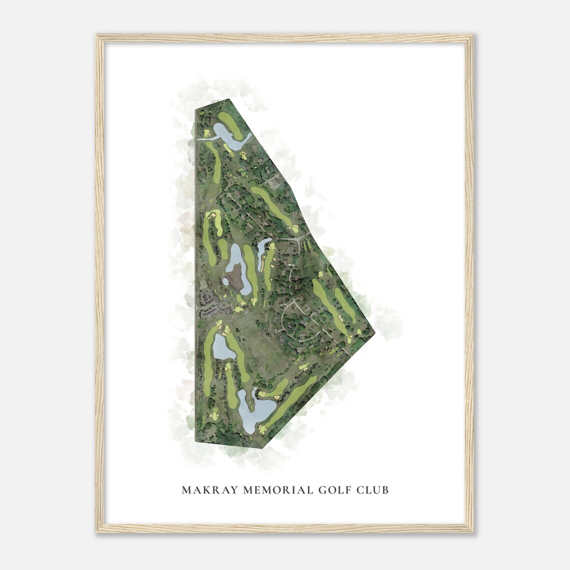 Makray Memorial Golf Club Illinois Watercolor Map - Image 2