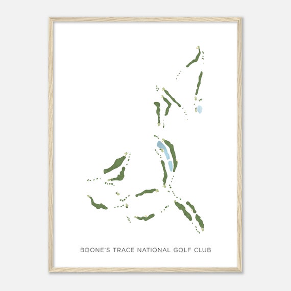 Boones Trace National Golf Club Kentucky Modern Watercolor Map Golfer Gift Golf Wall Art Golf Poster Print Course Layout