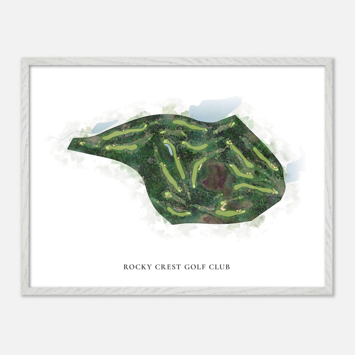 Rocky Crest Golf Club Canada Classic Watercolor Course Poster - Image 3