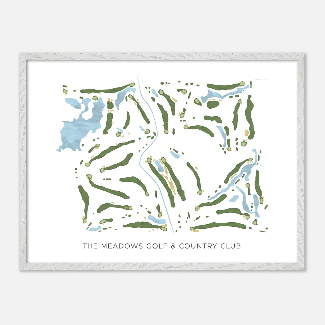 The Meadows Golf & Country Club Ottawa Canada Modern Watercolor Map Poster - Image 3